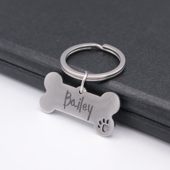 Bone Pet Tag, Dog ID Tag, Pet's Name Tag and QR Code Powered By ScanKeep - Picture 7 of 10